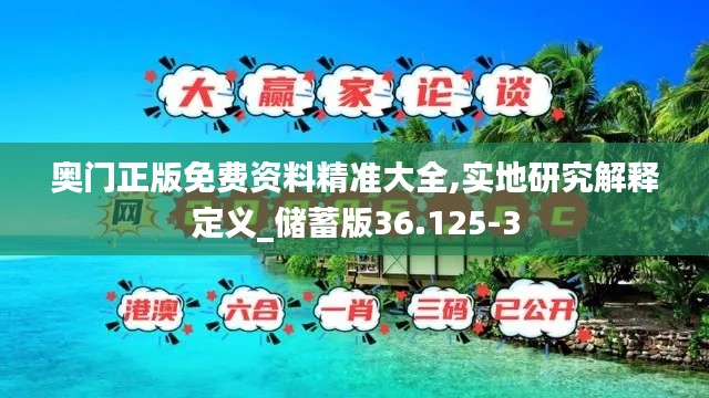 奥门正版免费资料精准大全,实地研究解释定义_储蓄版36.125-3