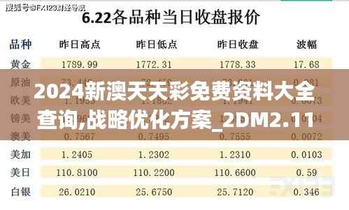 2024新澳天天彩免费资料大全查询,战略优化方案_2DM2.113