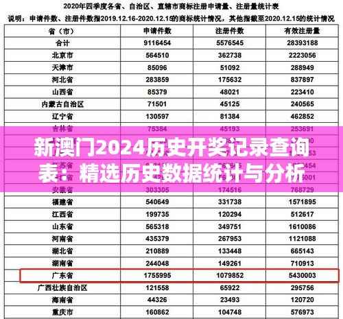 新澳门2024历史开奖记录查询表:精选历史数据统计与分析