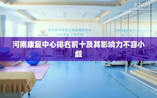 河南康复中心排名前十及其影响力不容小觑