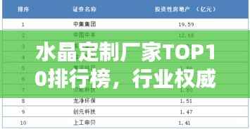 水晶定制厂家TOP10排行榜,行业权威推荐!